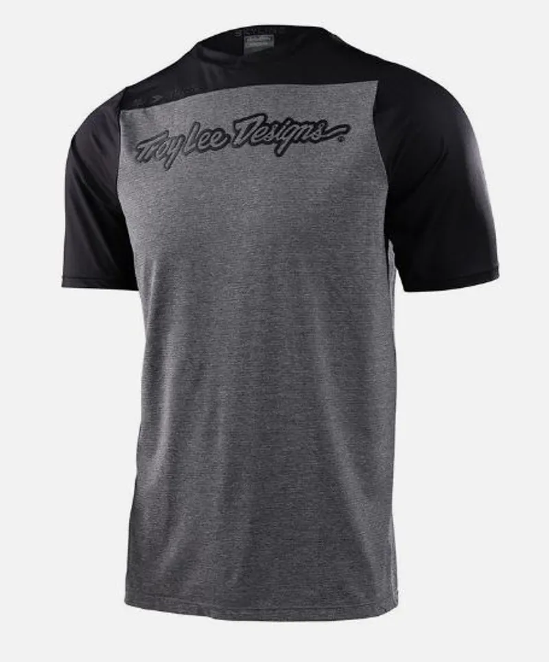 Troy Lee Designs Skyline Short Sleeve Jersey Signature Heather Grey Black
